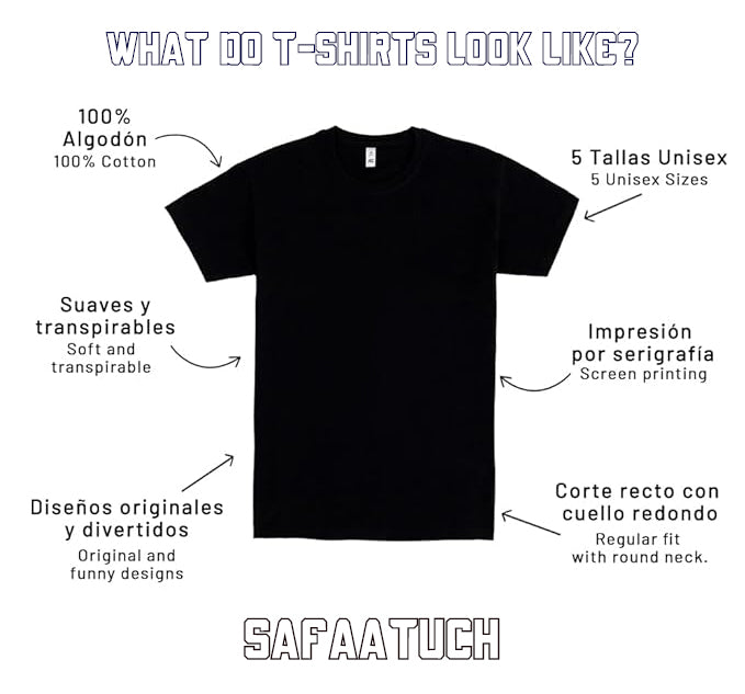 Camiseta de Manga Corta, 100% Algodón, Ropa Unisex para Hombres y Mujeres en 7 Tallas, Camiseta Negra, Modelo picacho, café energe