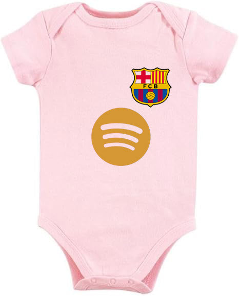 FC Barcelona body del bebe , con nombre y numero del bebe FCB