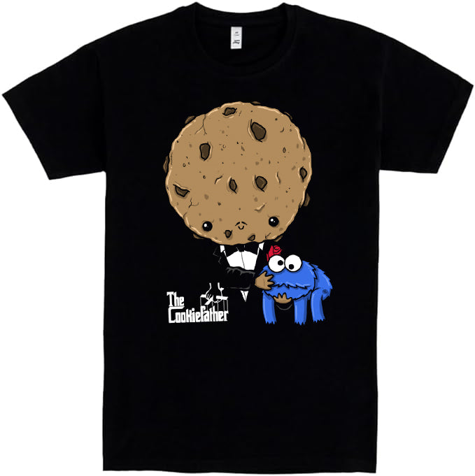 The Cookie father Camiseta de Manga Corta, 100% Algodón, Ropa Unisex para Hombres y Mujeres en 7 Tallas, Camiseta Negra, Modelo The Cookie father, camiseta graciosa