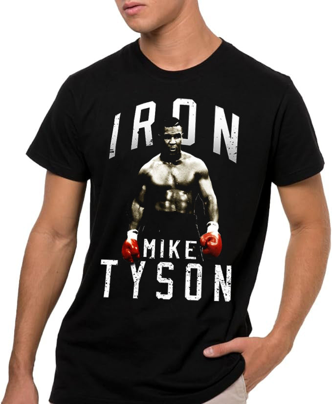 Camiseta de Tyson, Tyson  Camiseta de Manga Corta, 100% Algodón, Ropa Unisex para Hombres y Mujeres en 7 Tallas, Camiseta Negra, Modelo iron Tyson