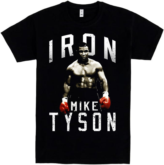 Camiseta de Tyson, Tyson  Camiseta de Manga Corta, 100% Algodón, Ropa Unisex para Hombres y Mujeres en 7 Tallas, Camiseta Negra, Modelo iron Tyson