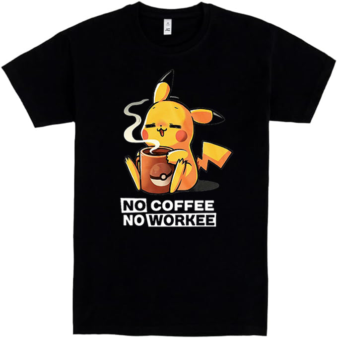 Camiseta de Manga Corta, 100% Algodón, Ropa Unisex para Hombres y Mujeres en 7 Tallas, Camiseta Negra, Modelo picacho, café energe