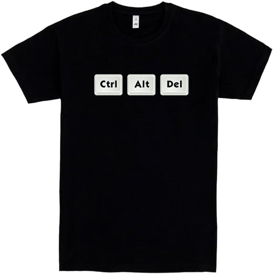 teclado Camiseta de Manga Corta, 100% Algodón, Ropa Unisex para Hombres y Mujeres en 7 Tallas, Camiseta Negra, Modelo tecla , camiseta graciosa